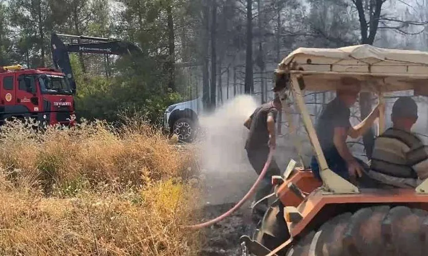 Fethiye Yeşilüzümlü'de bir yanda soğutma, bir yanda koruma çalışmaları