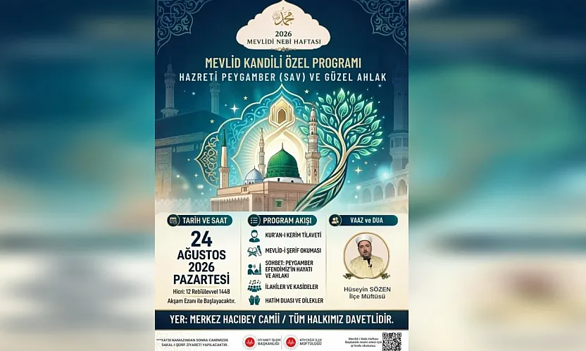 Köyceğiz'de Mevlid Kandili özel programlarla idrak edilecek