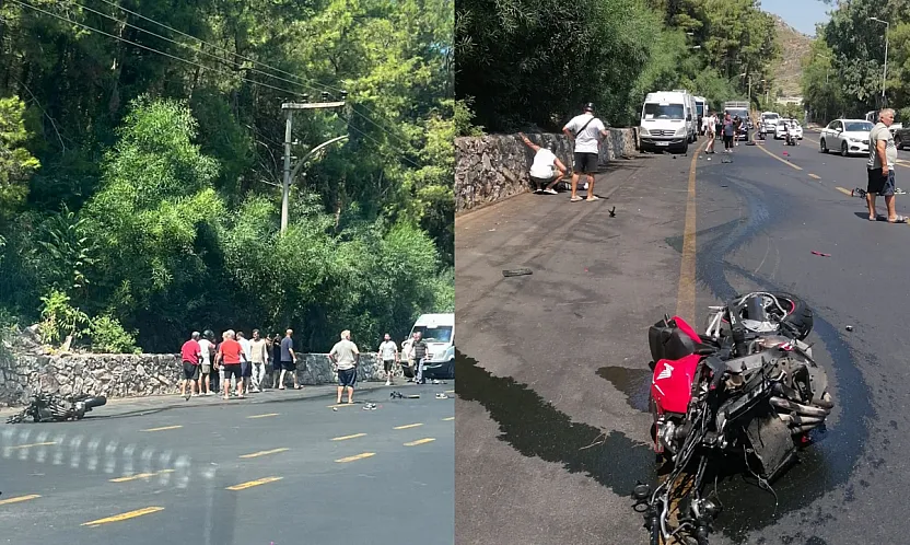 Marmaris-İçmeler yolunda motor kazası: 1 ölü, 1 ağır yaralı