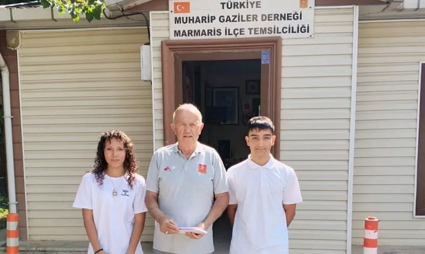 Marmaris'in öğrencilerinden gazileri duygulandıran mektuplar