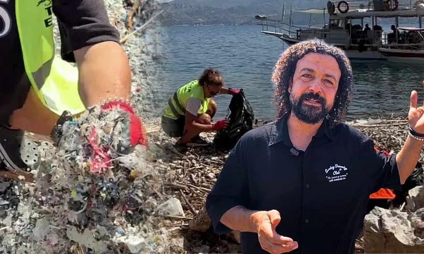 Marmaris kıyılarına vuran mikroplastikler çevrecileri harekete geçirdi
