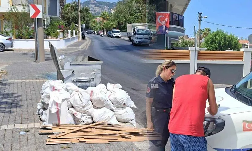 Marmaris'te kaçak moloz dökümüne ceza