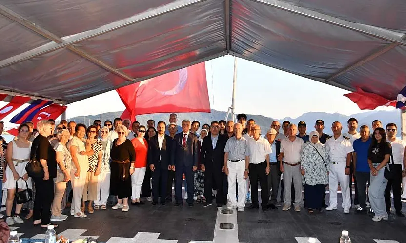 Marmaris'te şehit aileleri ve gaziler için gemi turu düzenlendi