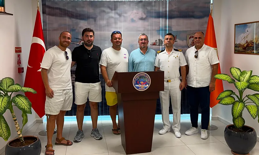 Mehmet Eskici, Fethiye Sahil Güvenlik Komutanı Gökhan Çalık'ı ziyaret etti
