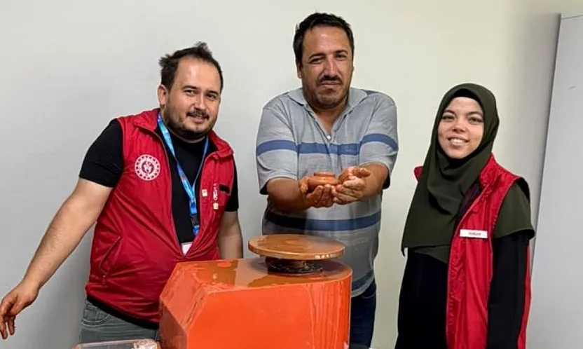 Menteşe'de Engelli bireyler çömlek sanatıyla buluştu