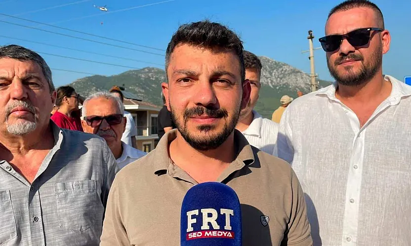 MHP Fethiye İlçe Başkanı Öztürkçü yangın bölgesinde konuştu