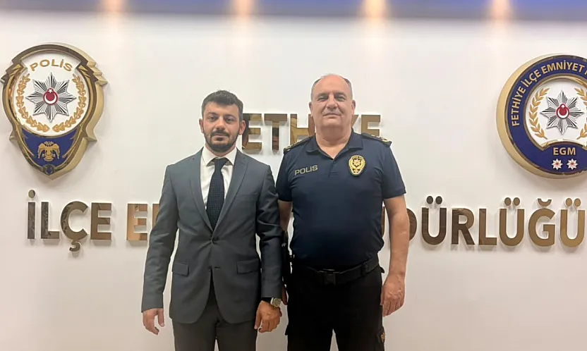 MHP Fethiye İlçe Başkanı Öztürkçü'den Emniyet Müdürü Yüceur'a hayırlı olsun ziyareti