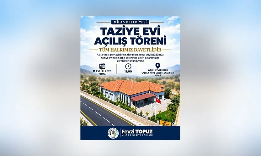 Milas Belediyesi Taziye Evi'nin Açılış Töreni Gerçekleştirilecek