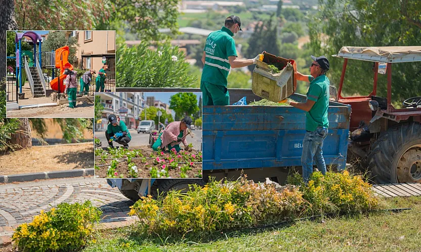 Milas'ta park ve yeşil alanlar yenileniyor