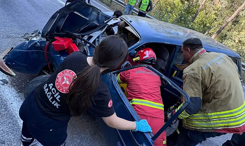 Milas'ta trafik kazası: 2 yaralı