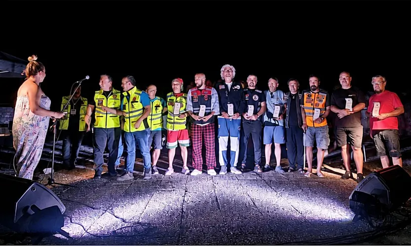Motocanlar Festivali'nde Destekçilere Plaket Takdim Edildi