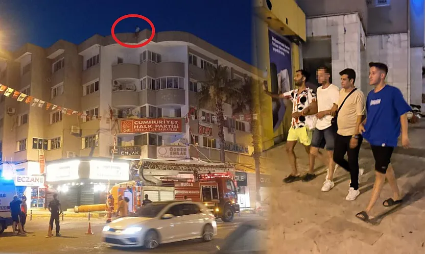 Muğla'da çatıya çıkan genç ikna edilerek aşağı indirildi
