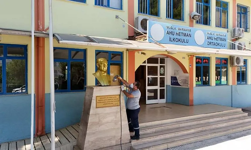 Muğla'da okul bahçeleri yeni döneme hazırlanıyor