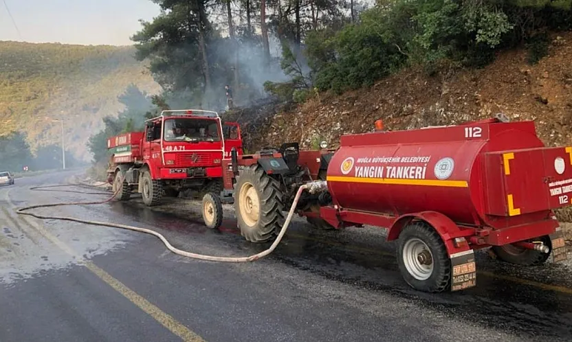 Muğla'da orman yangını büyümeden söndürüldü