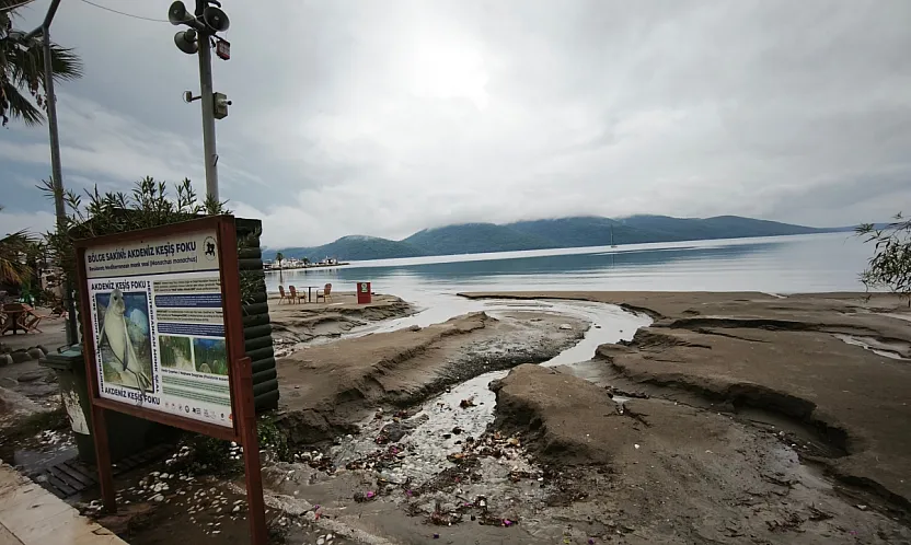 Muğla'da sakin kentin sahili kullanılmaz hale geldi