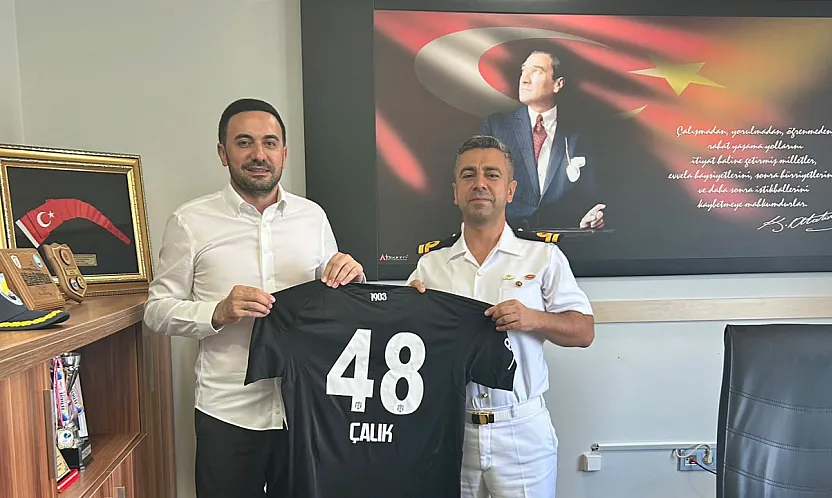 Özkan Torunoğulları'ndan Fethiye Sahil Güvenlik Komutanı Gökhan Çalık'a ziyaret