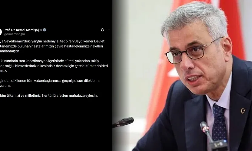Sağlık Bakanı Memişoğlu'ndan Seydikemer Yangını Açıklaması: Hastaların Nakli Tamamlandı