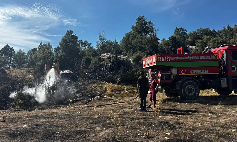 Seydikemer'de zirai alanda çıkan yangın söndürüldü