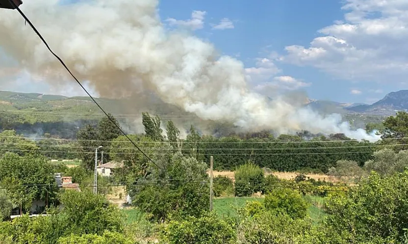 Seydikemer'deki orman yangınına 7 hava aracı ile müdahale ediliyor