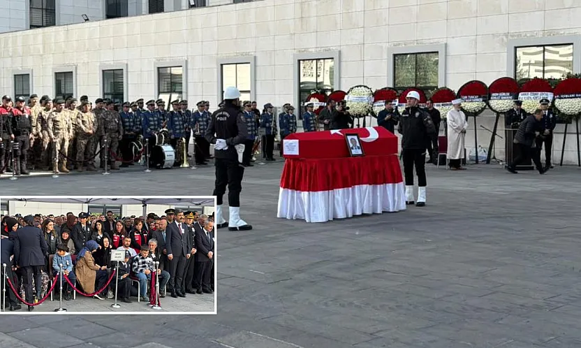 Silahlı saldırıda şehit olan polis için Ankara Emniyet Müdürlüğünde resmi cenaze töreni düzenlendi