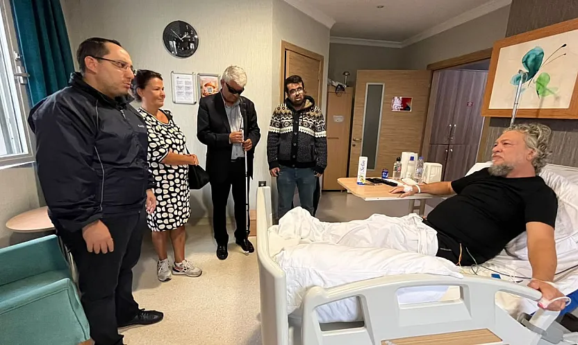 Umut Hepdizdar ve beraberindeki heyetten Seda Köktener'e ziyaret